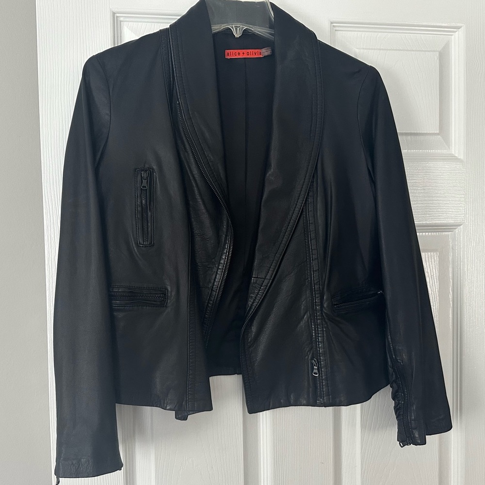 Alice and Olivia Leather Jacket size M